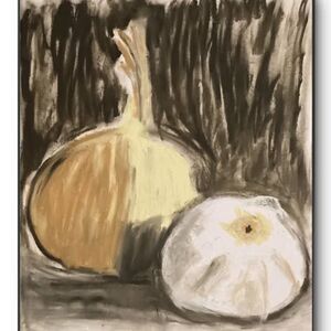 11x14 Canvas Oil Pastel Vibrant Original Art